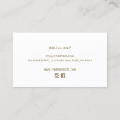 Moderne Black Hair Stylist Business Card Visitenkarte (Rückseite)