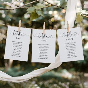 Moderne Black Heart Script Hochzeitsskripte Tischn Einladung