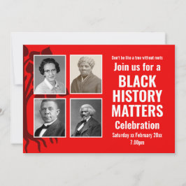 Moderne BLACK HISTORY MONTH Materie Foto Einladung