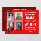 Moderne BLACK HISTORY MONTH Materie Foto Einladung (Vorne/Hinten)
