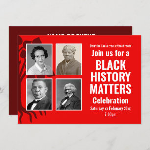 Moderne BLACK HISTORY MONTH Materie Foto Einladung