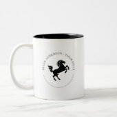 Moderne Black Horse Coffee Tasse (Links)