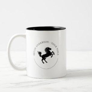 Moderne Black Horse Coffee Tasse