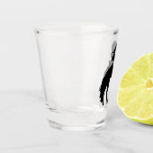 Moderne Black Horse Silhouette Schnapsglas (Links)