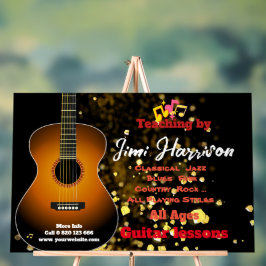 Moderne Black Horz Gitarre Lektionen Akryllische Z Acrylschild