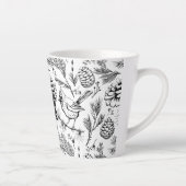 Moderne Black Kardinal Bird Pine Winter Berries Milchtasse (Rechts)