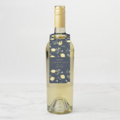 Moderne Black Lemons Limoncello Veranstaltung Hoch Flaschenanhänger (Auf Flasche)