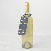 Moderne Black Lemons Limoncello Veranstaltung Hoch Flaschenanhänger (Angewinkelt)