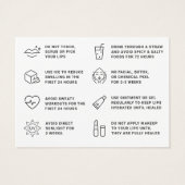 Moderne Black Lip Blush Lip Aftercare Card (Rückseite)