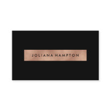 Moderne Black Luxe Rose Gold Metallfolie