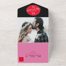 Moderne Black Magenta Wedding