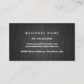 Moderne Black Metal Look Berufliche Visitenkarte (Rückseite)