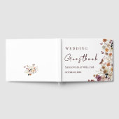 Moderne Black Pastel Wildblume Boho Wedding Gästebuch (Voll)