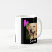 Moderne Black Pet Foto Tasse Anpassen Dog Cat (VorderseiteRechts)