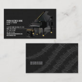 Moderne Black Piano Business Schlicht Card* Visitenkarte (Vorne/Hinten)