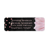 Moderne Black Pink Daisy Wedding (Vorne)