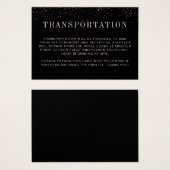 Moderne Black Pink Wedding Card (Vorne & Hinten)