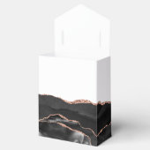 Moderne Black Rose Gold Agate Geode Geschenkschachtel (Geöffnet)