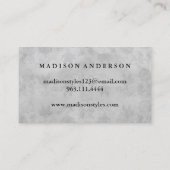 Moderne Black Salon Gold Lips Visitenkarte (Rückseite)