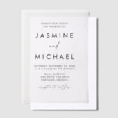 Moderne Black Script Hochzeit Pergament Einladungen (Versetzt)