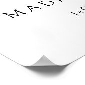 Moderne Black Script Welcome Graduation Party Poster (Ecke)