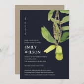 MODERNE BLACK SHOWER BY MAIL INVITE DANKESKARTE (Vorne/Hinten)