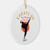 Moderne Black Silhouette Martial Arts Japan Karate Keramik Ornament (Rechts)