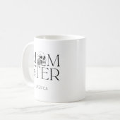 Moderne Black Skull Beängstigend Momster Halloween Kaffeetasse (Vorderseite Links)