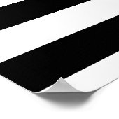 Moderne Black Stripes IMITATE Gold Glitz und Name Poster (Ecke)