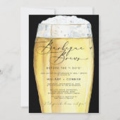 Moderne Black Sys & Hers Calligraphy GRILLEN & Bre Einladung (Vorderseite)