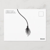 Moderne Black Tassel Graduation Party Postcard Postkarte (Rückseite)