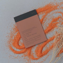 Moderne Black Terracotta Budget Hochzeit Einladung