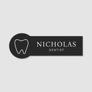 Moderne Black Tooth Zahnarzt Zahnarztklinik Namensschild