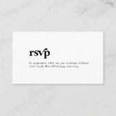 Moderne Black Typografy Wedding Website UAWG Begleitkarte (Vorderseite)