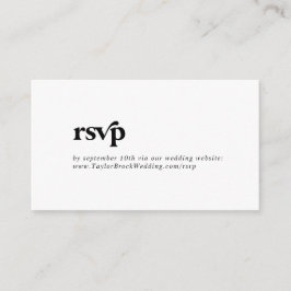 Moderne Black Typografy Wedding Website UAWG Begleitkarte