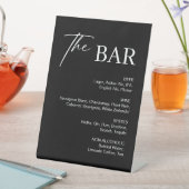 Moderne Black Wedding Bar Sockelschild (In Situ)