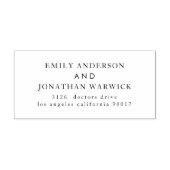 Moderne Black Wedding Return Permastempel (Design)