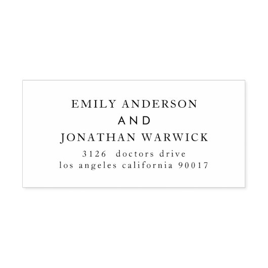 Moderne Black Wedding Return Permastempel (Design)