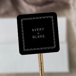 Moderne Black Wedding Stickers / JEDE Suite