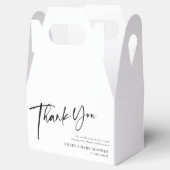 Moderne Black & White Baby Dusche Vielen Dank Geschenkschachtel (Geöffnet)