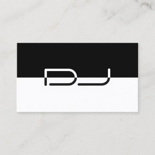Moderne Black & White DJ Business Card Visitenkarte (Vorderseite)