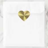 Moderne Blank Template Elegant Gold Metallic Look Herz-Aufkleber (Tasche)
