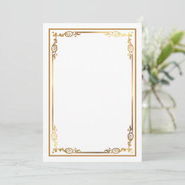 Moderne Blank White Einladung mit schlanker Gerahm