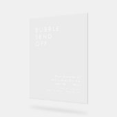 Moderne Blase abschicken Hochzeitsempfang Acrylschild (Winkel)