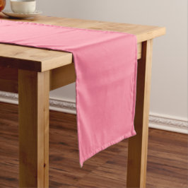 Moderne Blase Rosa Einfarbige Farbe Kurzer Tischläufer