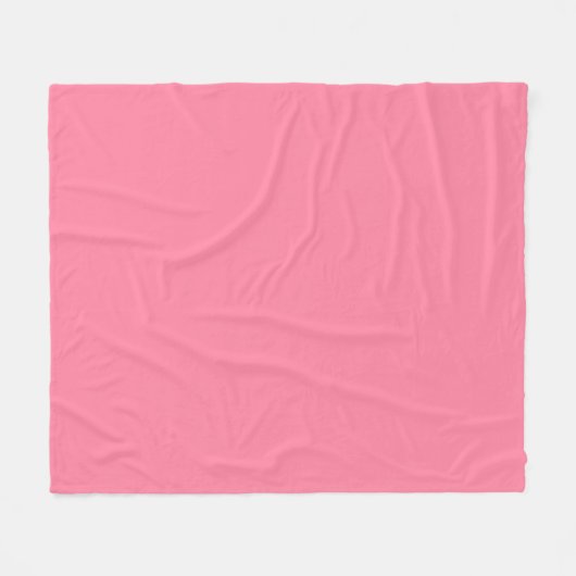 Moderne Blase rosa Schlicht Solid Color Fleecedecke (Vorderseite (Horizontal))