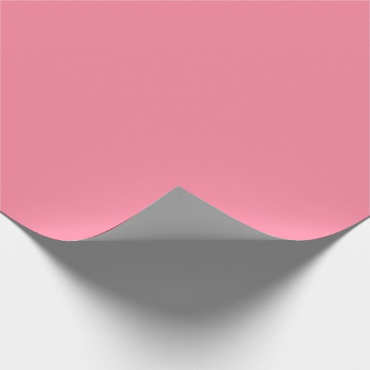 Moderne Blase rosa Schlicht Solid Color Geschenkpapier (Ecke)