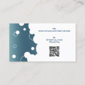 Moderne Blasenmuster-Imitate aus Metall Visitenkarte (Rückseite)