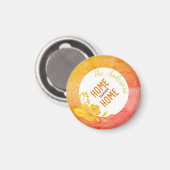 Moderne bläserne Zuhause Sweet Colorful Orange Yel Magnet (Vorderseite/Rückseite)