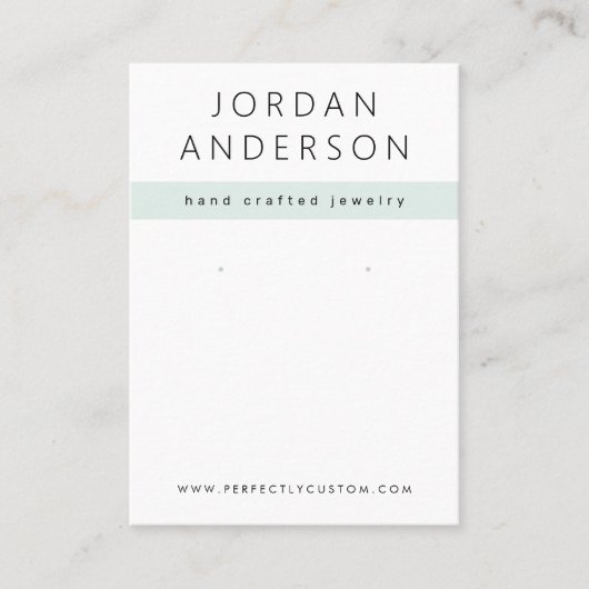 Moderne blassrosa, blaugrüne Ohrwurfkarten Visitenkarte (Vorderseite)